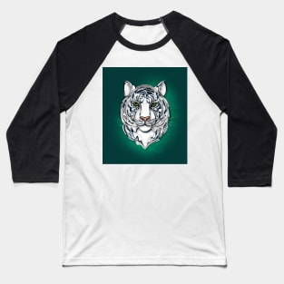 Continuous Line White Tiger Portrait. 2022 New Year Symbol by Chinese Horoscope Baseball T-Shirt